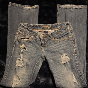 Amethyst Jeans Women's Boot Cut Distressed Denim